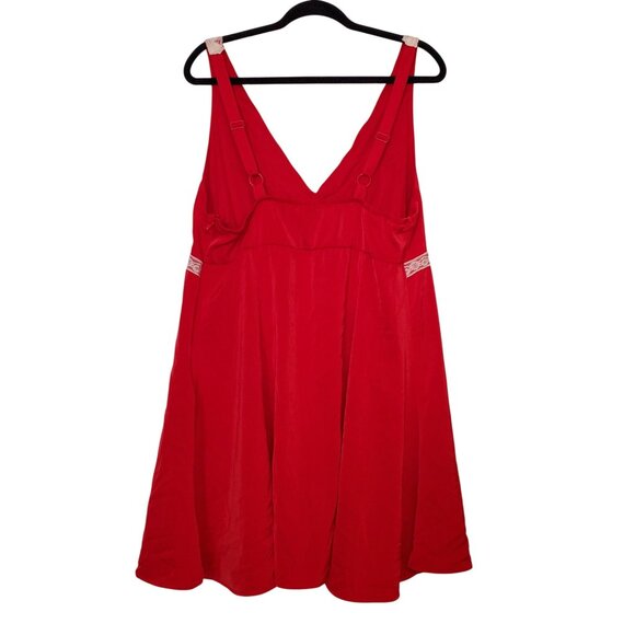 Wild Fable Red Lace Trim Sleeveless V-Neck Midi Dress Size XXL - Picture 6 of 11